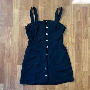 Black denim overall dress size 4